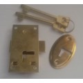 64mm Brass Cupboard Lock with 2 Keys