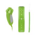 Wii Remote Controller + Nunchuk - Green- FREE SHIPPING