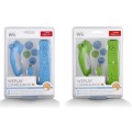 2 X Wii Remote Controller + 2 X Nunchuk - Green and Blue Combo - FREE SHIPPING