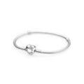 Pandora Silver bracelet with heart-shaped clasp(no box) postnet to postnet additional R100