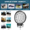 27W Round SUV Spotlight Waterproof 14 LED Spot Work Light Off-road Truck Fog Lamp