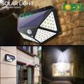 100 LED Solar Motion Sensor Wall Light With 3 Modes