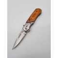 Wood Switchblade Humting Knife