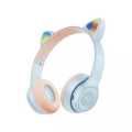 ANDOWL Wireless rechargeable headphones with LED cat ears Ash Grey/Cool Blue