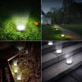 Solar Ground Lights 16 LED Outdoor Waterproof In-Ground Lights Solar Powered (White)