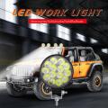 48W Round SUV Spotlight Waterproof 14 LED Spot Work Light Off-road Truck Fog Lamp