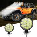 48W Round SUV Spotlight Waterproof 14 LED Spot Work Light Off-road Truck Fog Lamp