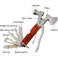 Multifunctional Pocket Knife Tool Hammer Plier Set With Wooden Handle