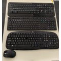 3 X Wireless Keyboards and 1 x Wireless Mouse ***Lost their usb dongles***SOLD AS IS , Untested ****