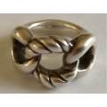 925 -  Sterling Silver ` 3 Rope` Ring