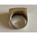 Rectangular Silver Plated Ring