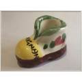 Miniature Italian Ceramic - S Gimignano  - Light Yellow Boot