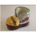 Miniature Italian Ceramic - S Gimignano  -  Yellow Boot