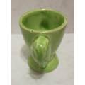Vintage Royal Art Potteries Longton `C`  -   Green Rabbit Egg  Holder