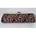 `Clearance Sale` - Black, Glitter Red and Silver Clutch Purse