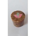 Small Stone Trinket Box With Colourful Inlay
