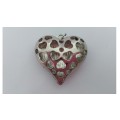 Silver Heart  Pendant with Diamanté