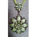 Green, Flower Necklace,