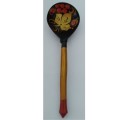 Khokhloma Russian Folk Hand Painted Spoon -  Yellow , Red and Black