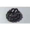 Multi Crystal/Glass +  Black Pewter Brooch