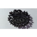 Multi Crystal/Glass +  Black Pewter Brooch
