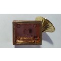 Miniature Brass Tone Gramophone