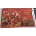 Love/Valentines Card + Envelope  19cm x 12m