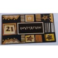 21st Invitation +  Envelope  14.5cm x 10cm