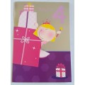 4th Birthday Card  +  Envelope   19cm x 13.5cm