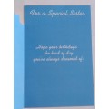 Special Sister Card +  Envelope   17.5cm x 12cm