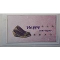 Handmade Happy Birthday Card + Envelope   14cm x 10cm