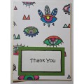 Handmade Thank You Card (Yellow)+ Envelope   14cm x 10.5cm