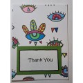 Handmade Thank You Card (White) + Envelope   14cm x 10.5cm