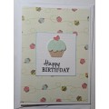 Handmade Happy Birthday Card + Envelope   14.5cm x 10.5cm