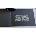 Handmade `Happy Birthday` Card + Envelope   15.5cm x 11.5cm