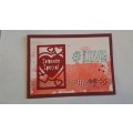 Handmade Love Card + Envelope   14m x 10cm