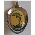 Vintage Souvenir Spoon -Port Elizabeth -  Dolphin Picture