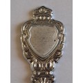 Vintage Souvenir Spoon -Blank Plaque -  Twisted