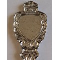 Vintage Souvenir Spoon -Blank Plaque -  Twisted