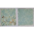 1 Piece Unused -  Double sided paper  30cm x 30cm  Butterfly/Twigs