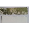 1 Piece Unused -  Paper  30cm x 30cm  Green Paisley/Plain -  Note