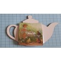 Tea Pot Magnet with 2  `decorative` teabags attached  - `Cats`