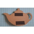 Tea Pot Magnet with 2  `decorative` teabags attached  - `Get Well Soon