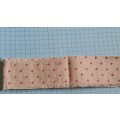 Cotton Frayed Pink Polka