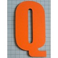 Wooden Orange `Q` - +/- 13cm