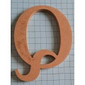 Wooden `Q` - +/- 13cm