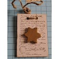 Wooden Tag/Decoration  - Gold Star