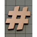Wooden Embellishments - Hashtag