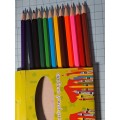 Unused - 12 short pencil crayons