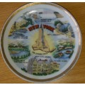New York state Landmark Souvenir Mini Plate Gold Trim G Nov Co Japan  Porcelain